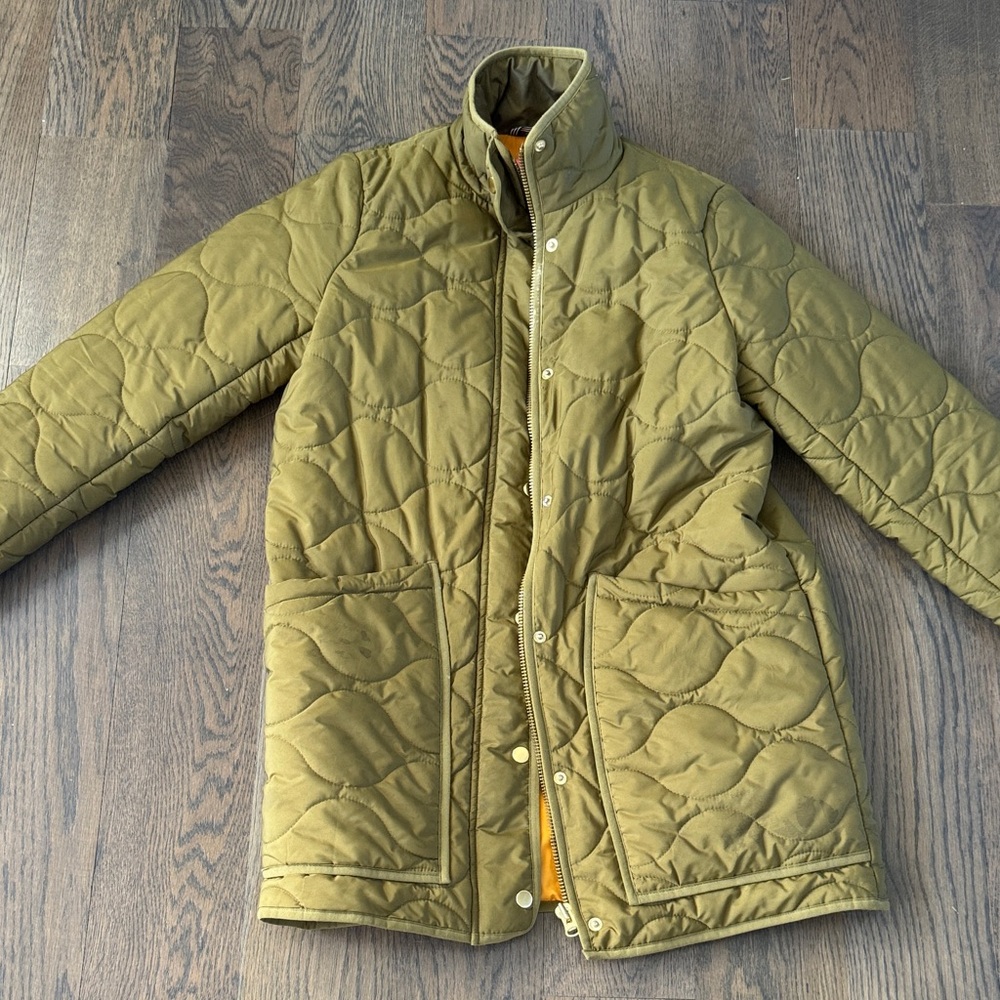 J. Crew women’s  Quilted Puffer Jacket in Olive